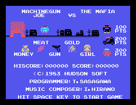 Machinegun Joe vs The Mafia Title Screen